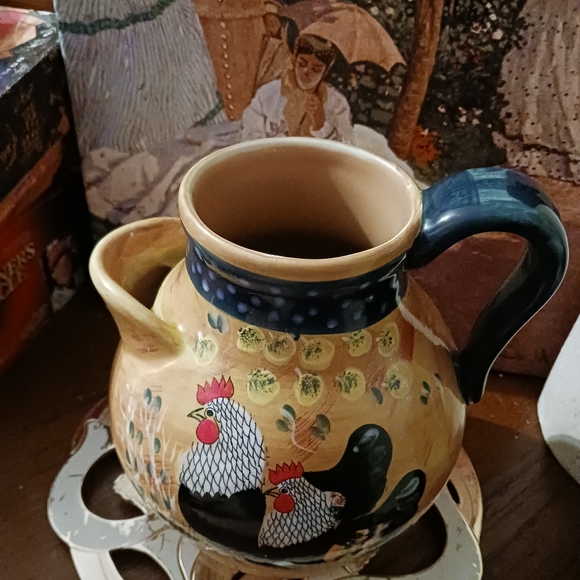 Country Kitchen Ceramic Rooster Pitcher ๐ by Giani Far Ambiance Collection ๐ - Picture 8 of 15